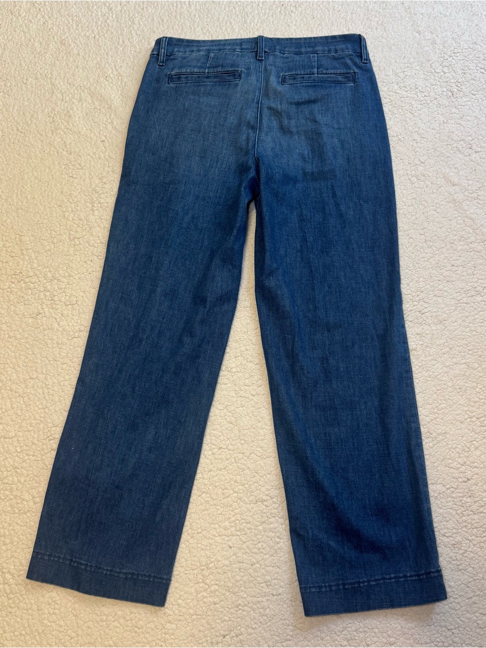 Frank & Eileen WESTPORT The Italian Wide Leg Chino Jean Blue 1984 Pants Size 4 - Picture 9 of 9